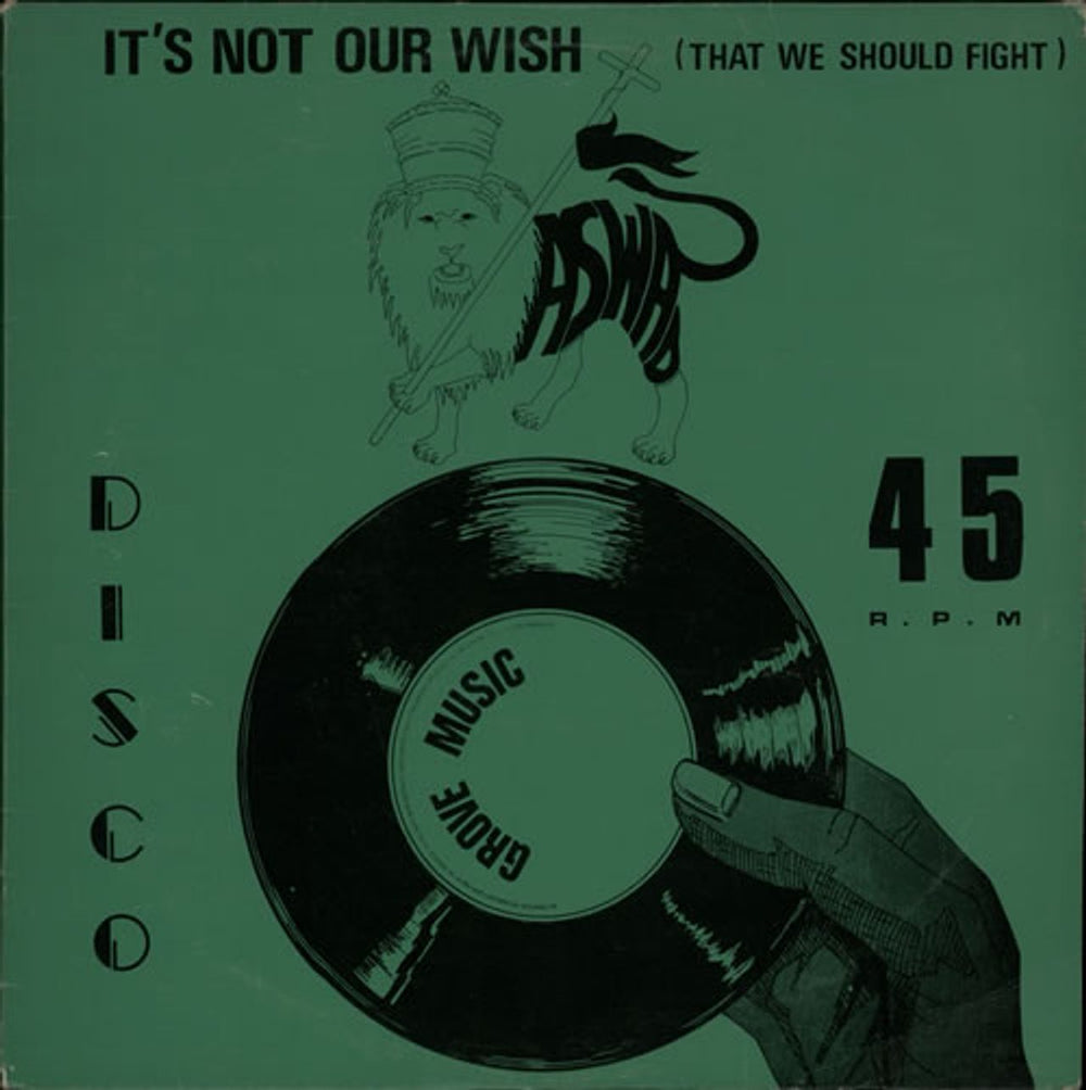 Aswad It's Not Our Wish UK 12" vinyl single (12 inch record / Maxi-single) GMDM9