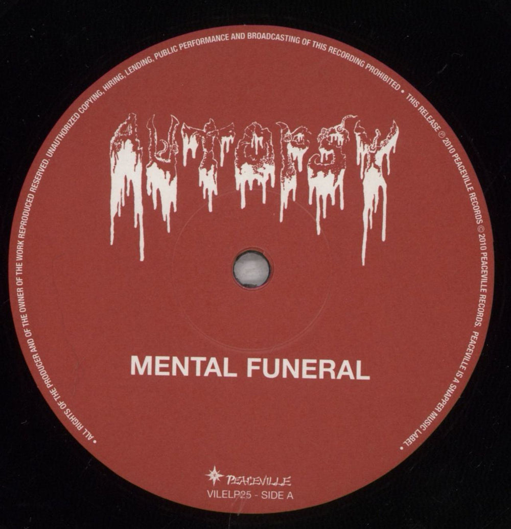 Autopsy Mental Funeral UK vinyl LP album (LP record) A6SLPME839953