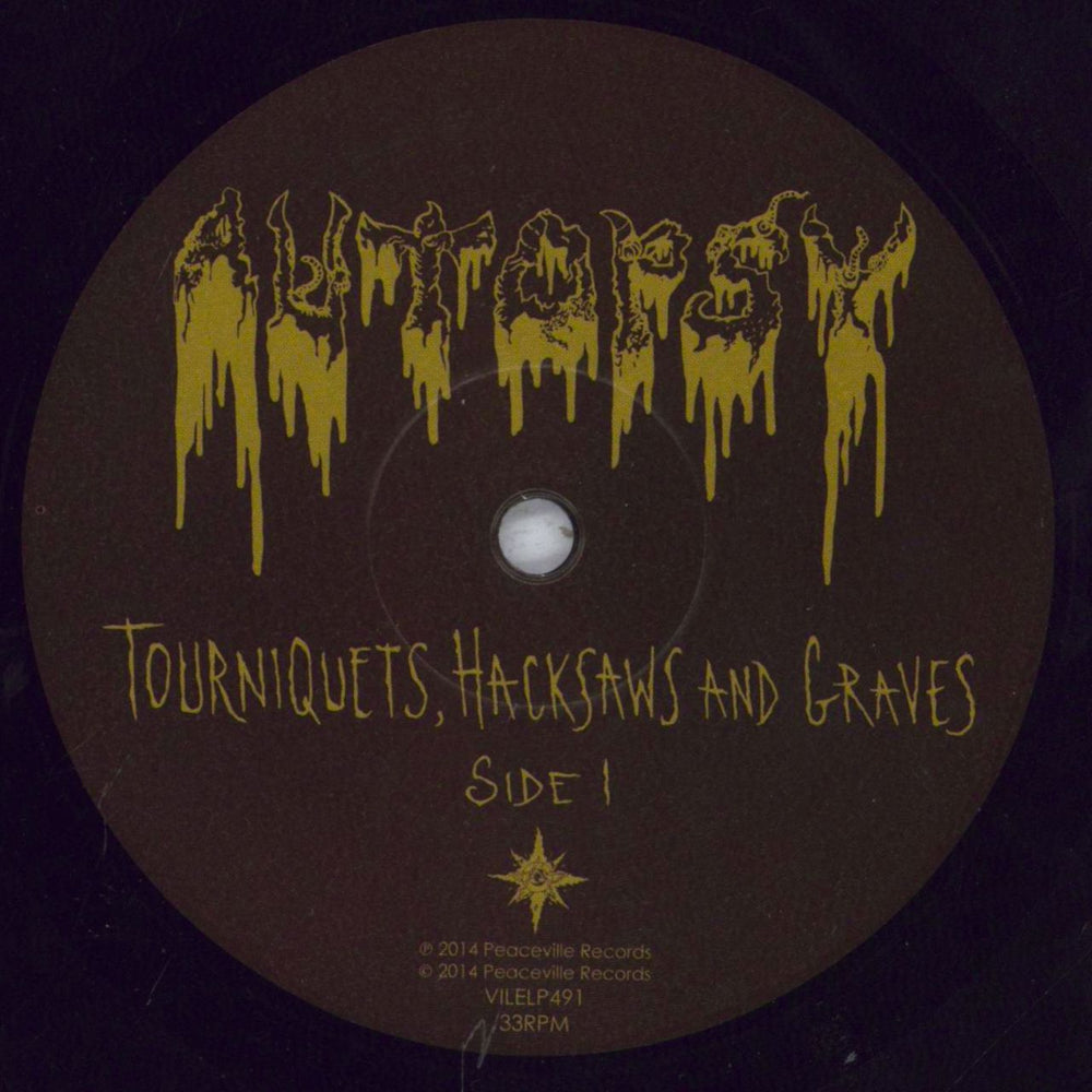 Autopsy Tourniquets, Hacksaws And Graves UK vinyl LP album (LP record) A6SLPTO833104