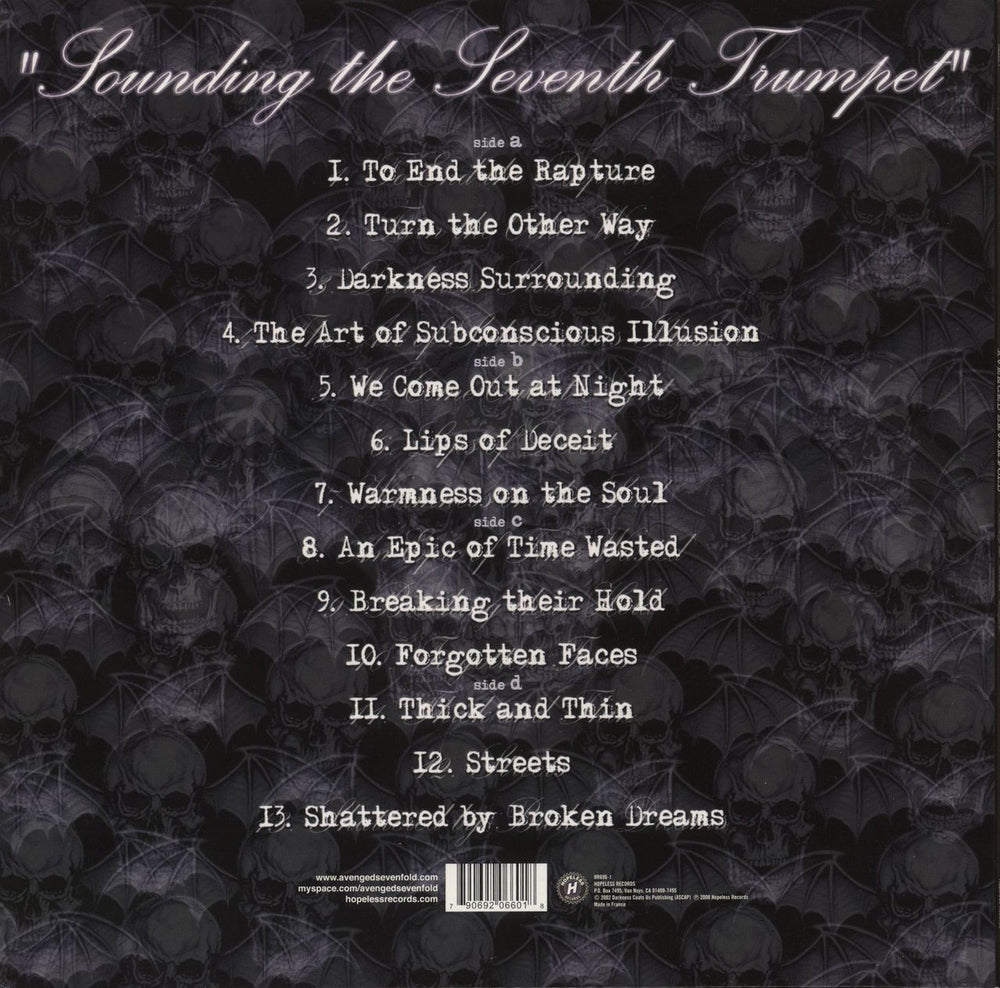 Avenged Sevenfold Sounding The Seventh Trumpet - Clear with Purple Splatter Vinyl US 2-LP vinyl record set (Double LP Album) 790692066018