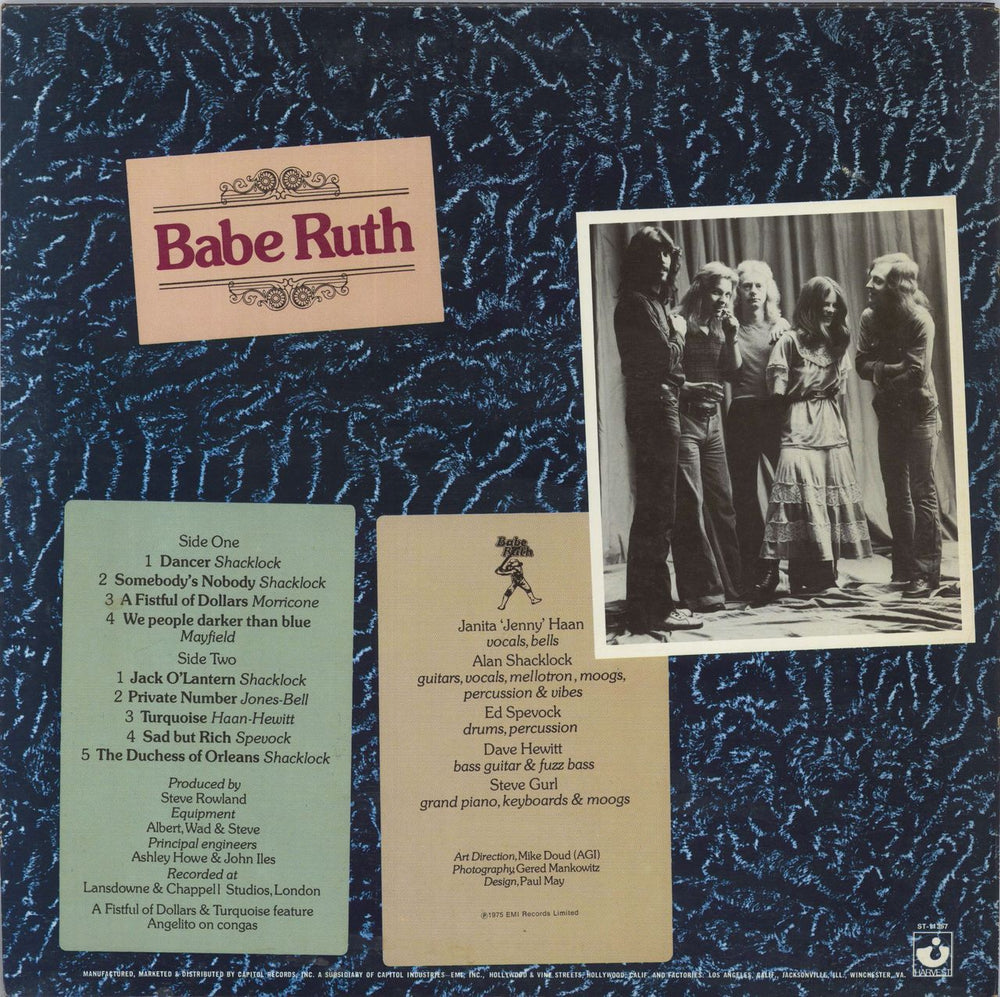 Babe Ruth Babe Ruth US vinyl LP album (LP record)