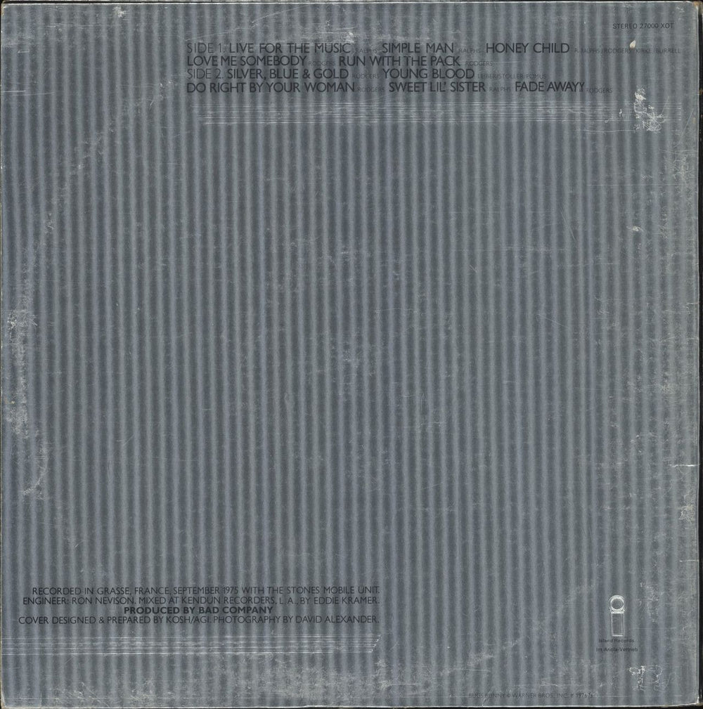 Bad Company Run With The Pack German vinyl LP album (LP record)