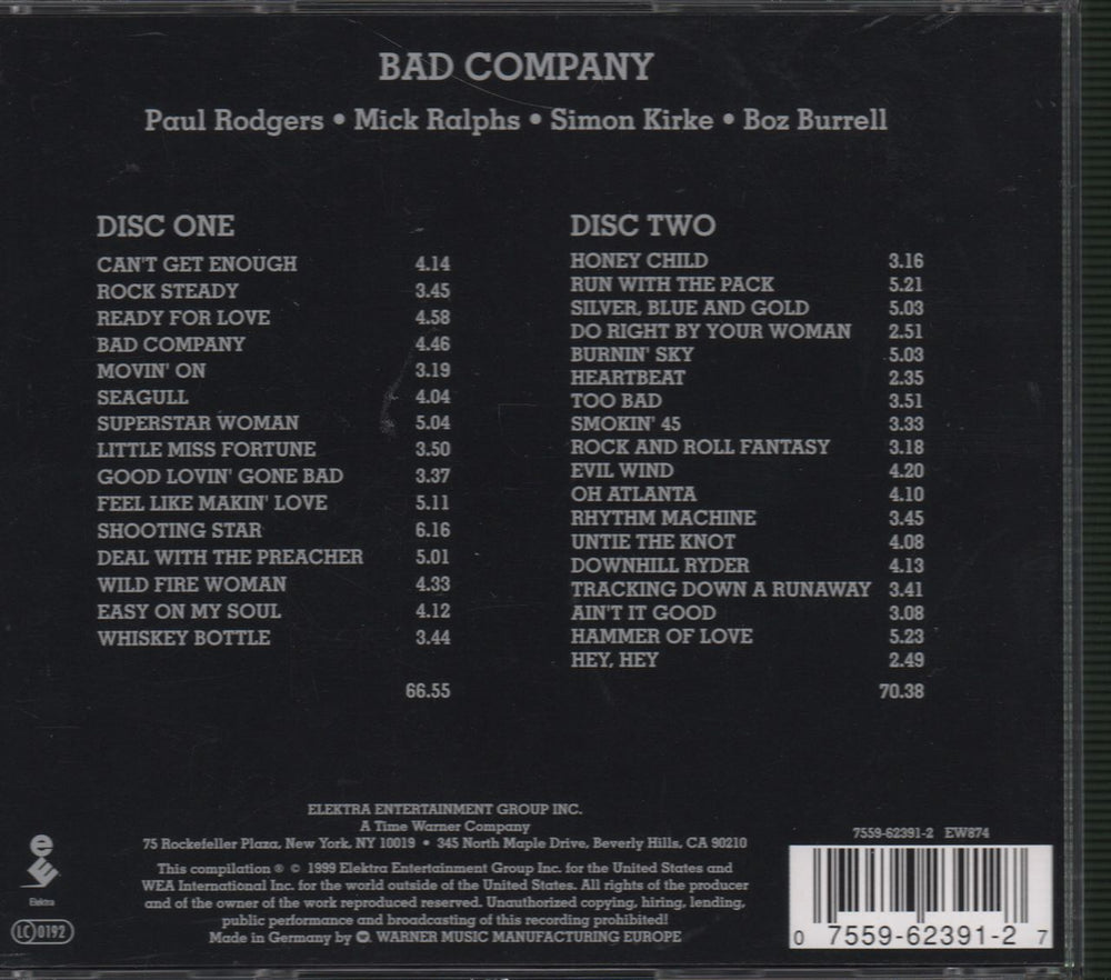 Bad Company The 'Original' Bad Co. Anthology UK 2-CD album set ...