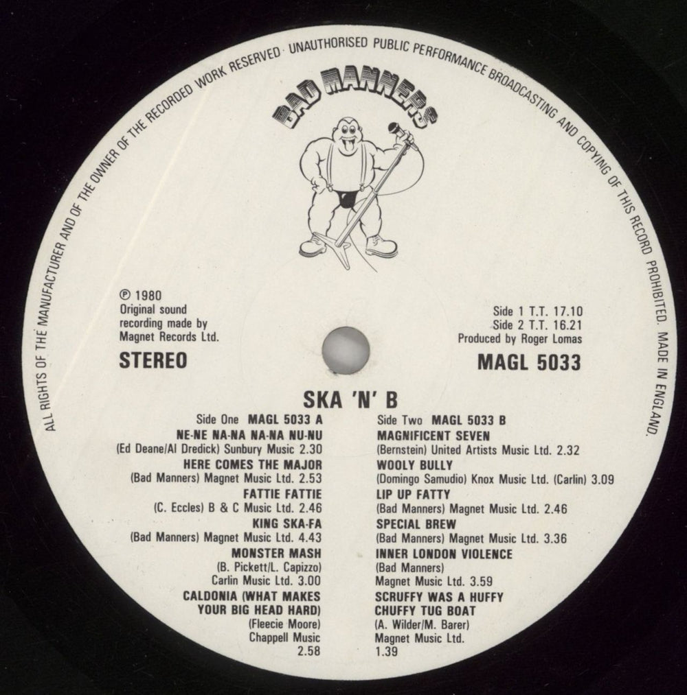 Bad Manners Ska 'n' B UK vinyl LP album (LP record) BMALPSK717603