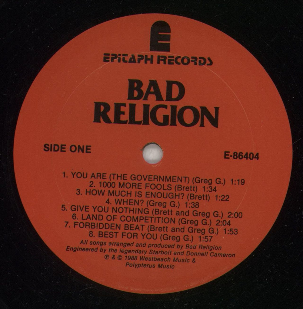 Bad Religion Suffer - Repress US vinyl LP album (LP record) BDRLPSU815449