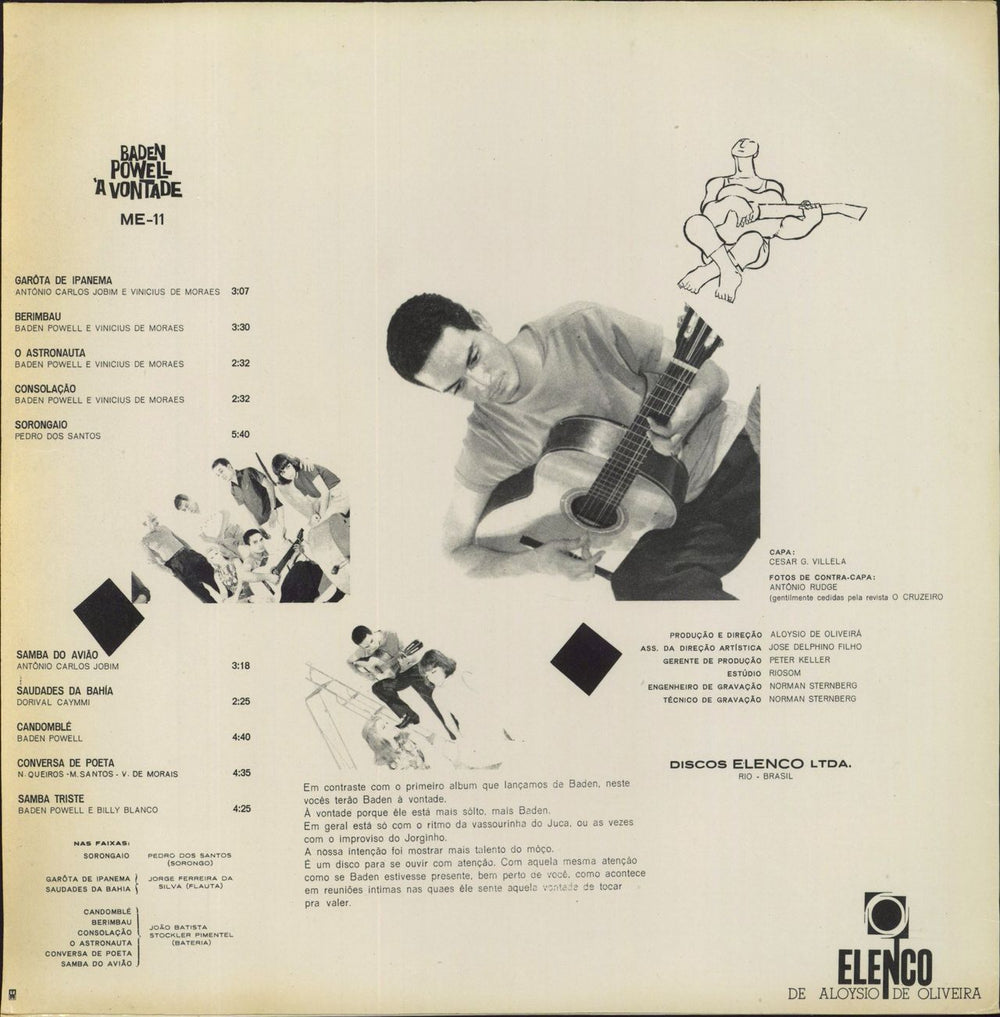 Baden Powell À Vontade Brazilian vinyl LP album (LP record)