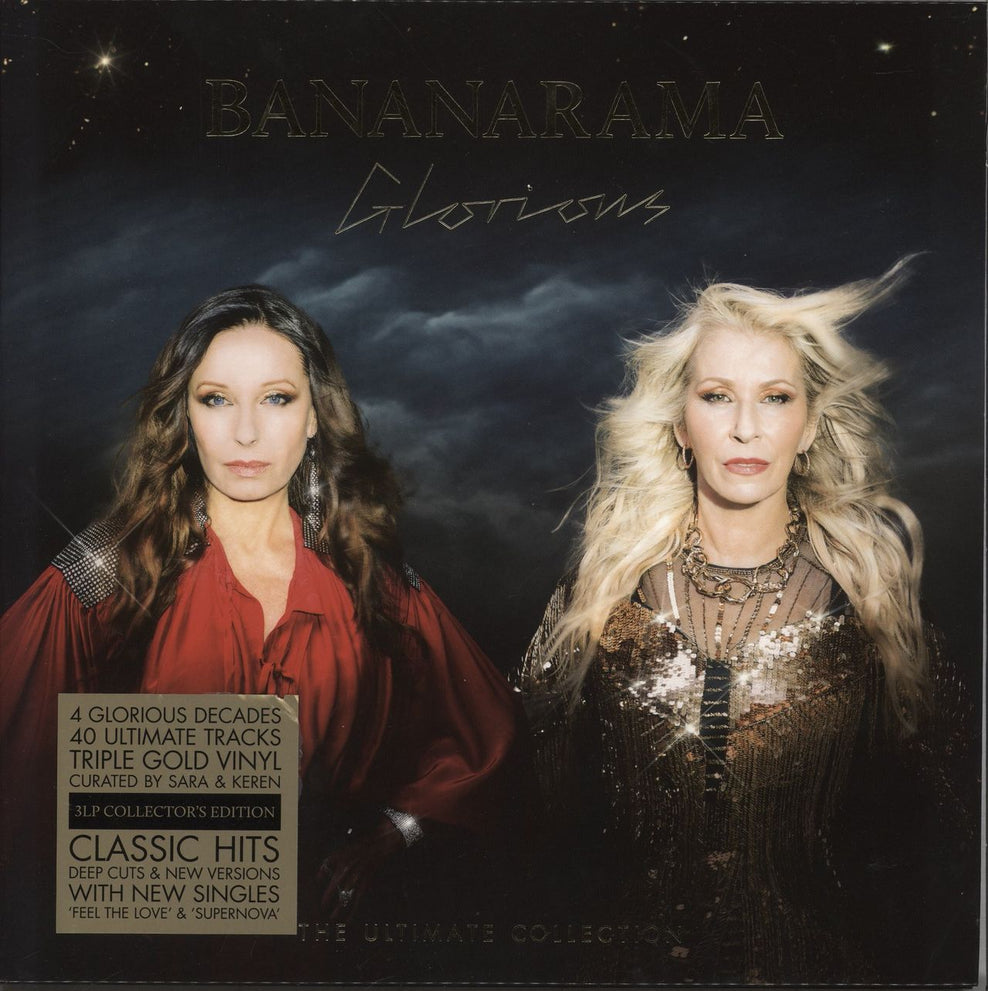 Bananarama Glorious [The Ultimate Collection] - Gold Vinyl UK 3-LP vinyl record set (Triple LP Album) LMS1725065