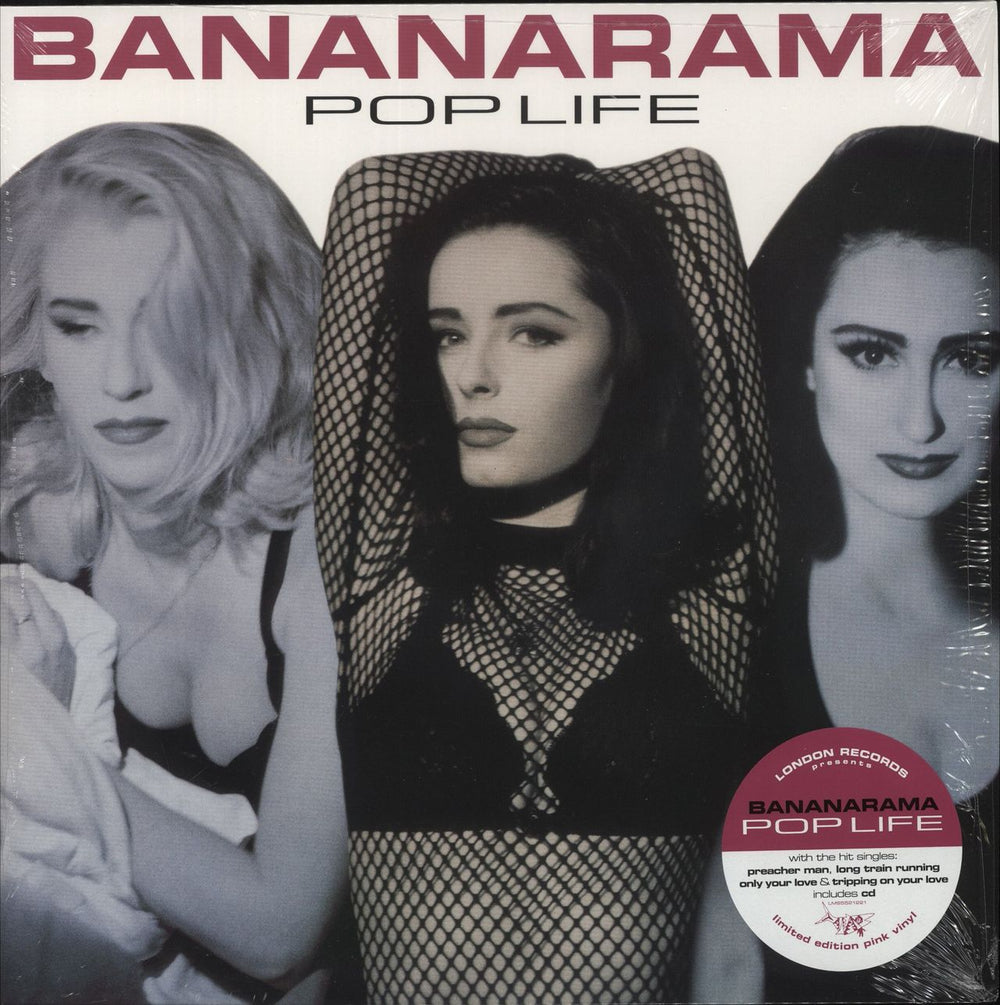 Bananarama Pop Life - Pink Vinyl + CD - Hype-sticker UK vinyl LP album (LP record) LMS5521221