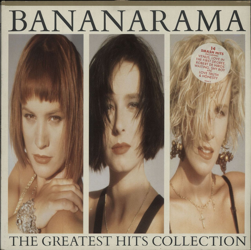 Bananarama The Greatest Hits Collection -Hype Stickered With Insert UK vinyl LP album (LP record) RAMA5