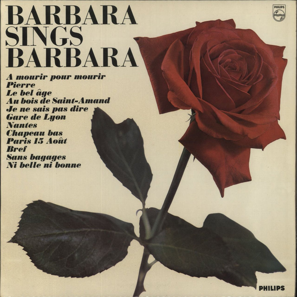 Barbara Barbara Sings Barbara UK vinyl LP album (LP record) BL7700