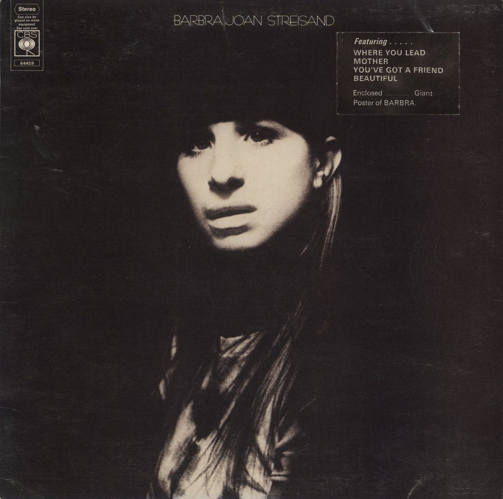 Barbra Streisand Barbra Joan Streisand 1st + Poster - Hype Stickered Sleeve UK vinyl LP album (LP record) 64459