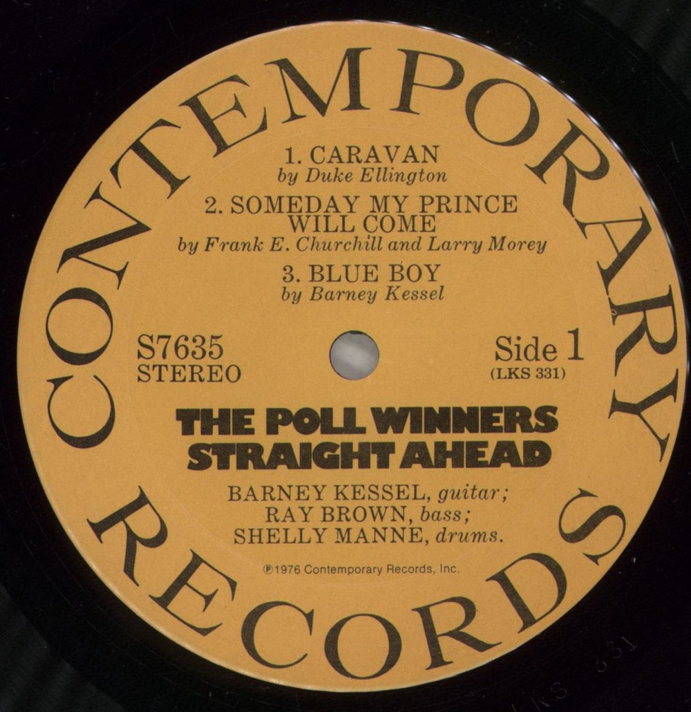 Barney Kessel The Poll Winners: Straight Ahead US vinyl LP album (LP record) BC0LPTH565326