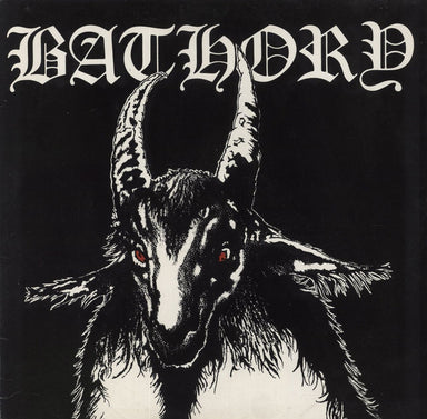 Bathory Bathory + PR Sheet UK vinyl LP album (LP record) FLAG8