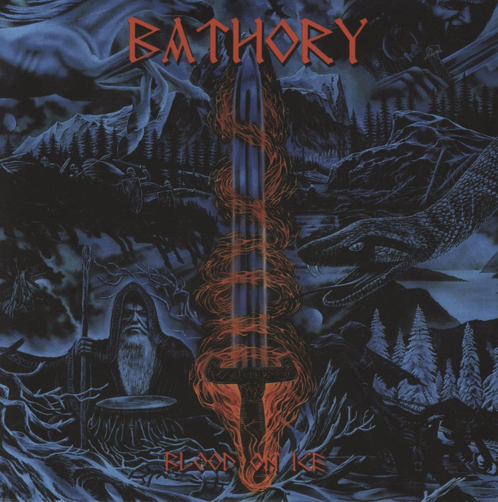 Bathory Blood On Ice - 180gm Red Vinyl Swedish 2-LP vinyl record set (Double LP Album) BMLP66612