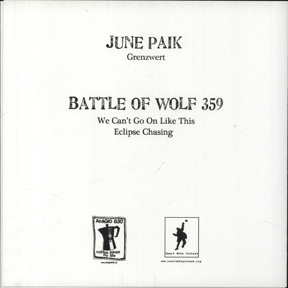 Battle Of Wolf 359 June Paik / Battle Of Wolf 359 German 7" vinyl single (7 inch record / 45)