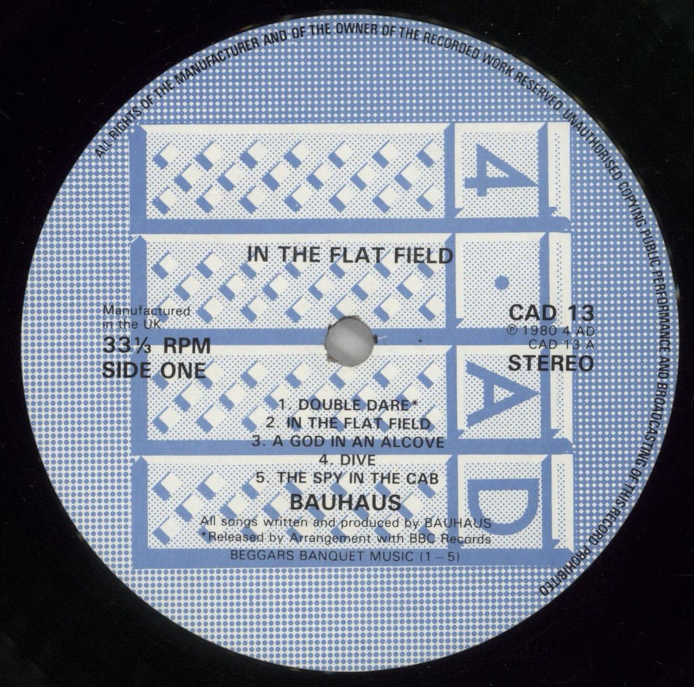 Bauhaus In A Flat Field - VG UK vinyl LP album (LP record) BAULPIN785588