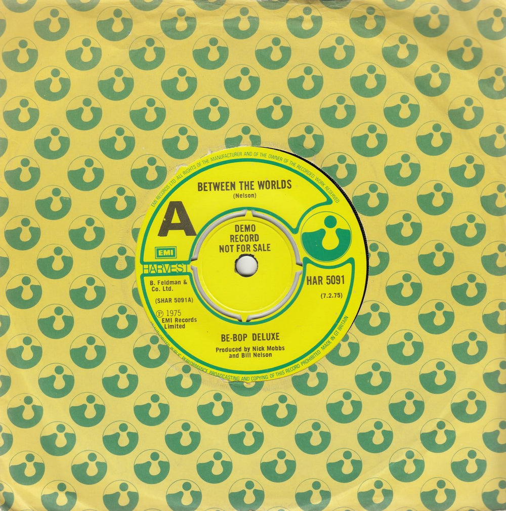 Be Bop Deluxe Between The Worlds - A-Label UK Promo 7" vinyl single (7 inch record / 45) HAR5091