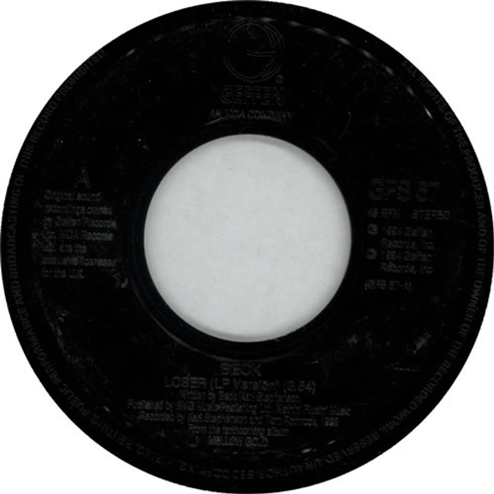 Beck Loser UK 7" vinyl single (7 inch record / 45) GFS67