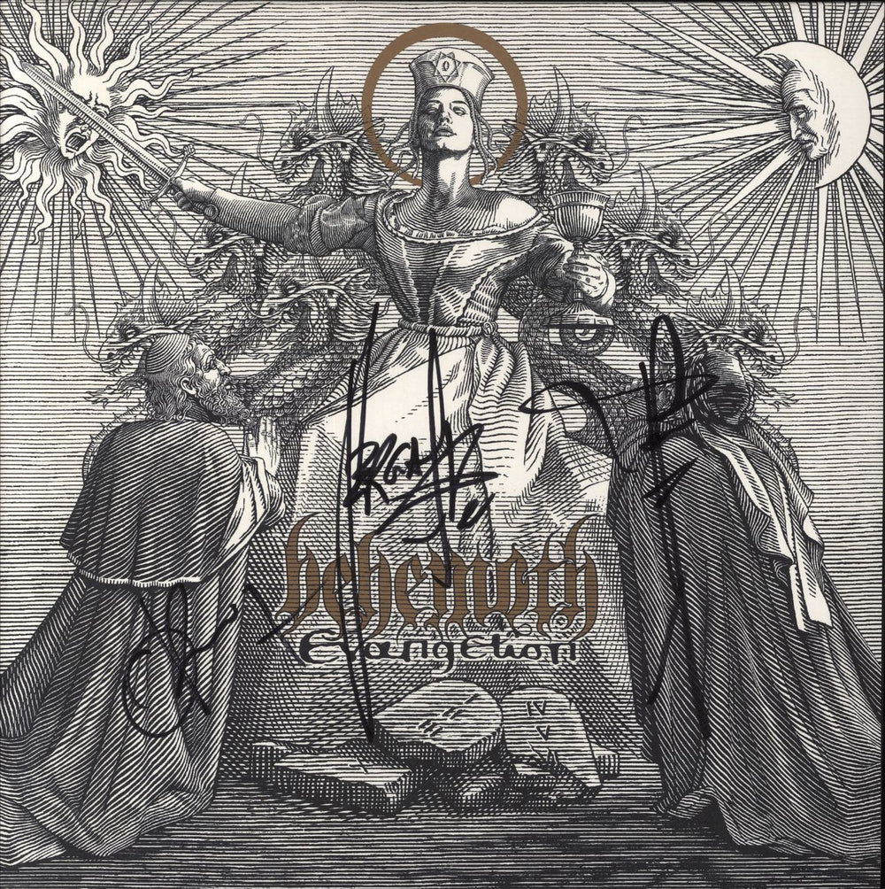 Behemoth Evangelion - Gold Vinyl + 10" - Autographed Polish 2-LP vinyl record set (Double LP Album) AEON012