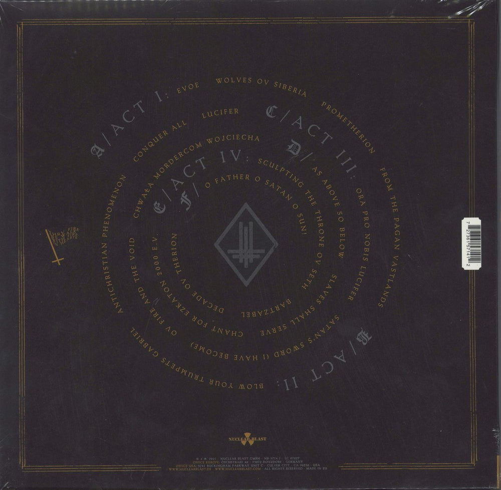 Behemoth In Absentia Dei - Sealed UK 3-LP vinyl record set (Triple LP Album) 727361571412