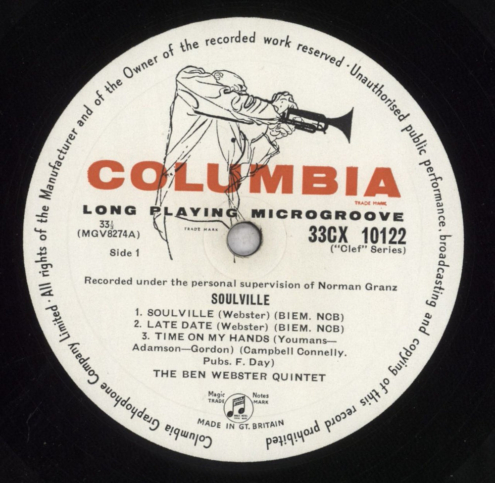 Ben Webster Soulville UK vinyl LP album (LP record) BNWLPSO840351