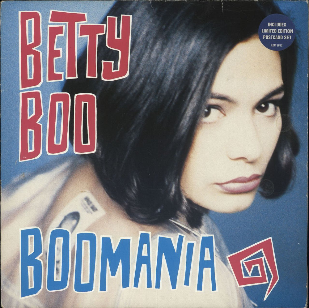 Betty Boo Boomania + Postcard Set UK vinyl LP album (LP record) LEFTLP12