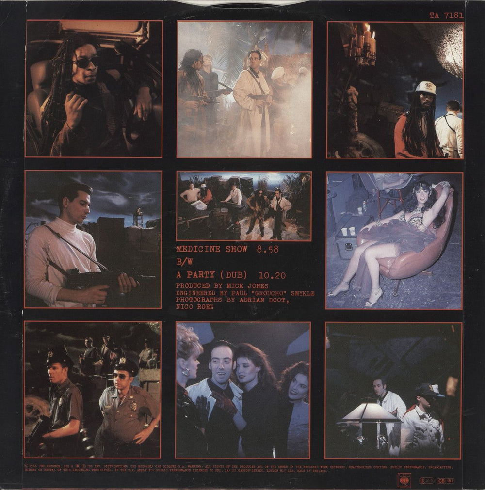 Big Audio Dynamite Medicine Show UK 12" vinyl single (12 inch record / Maxi-single)