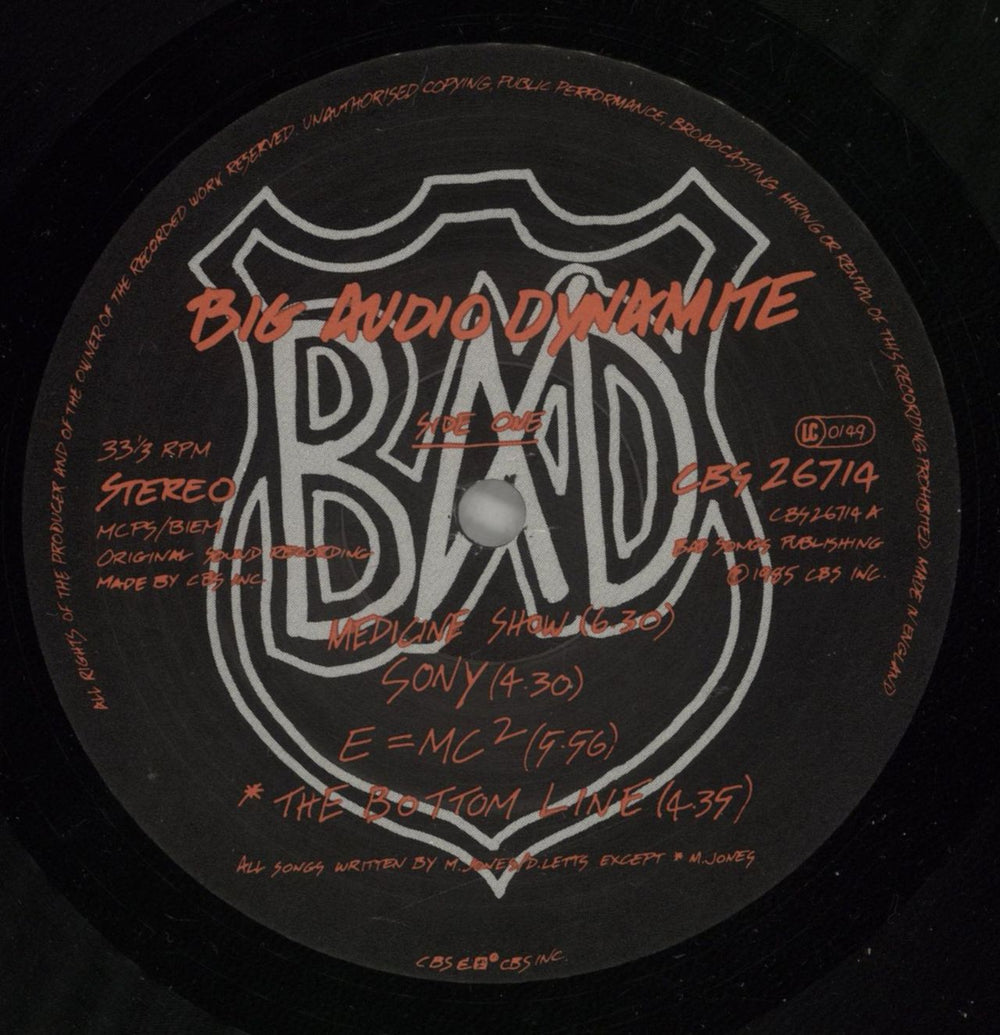 Big Audio Dynamite This Is Big Audio Dynamite + inner UK vinyl LP album (LP record) BADLPTH107693