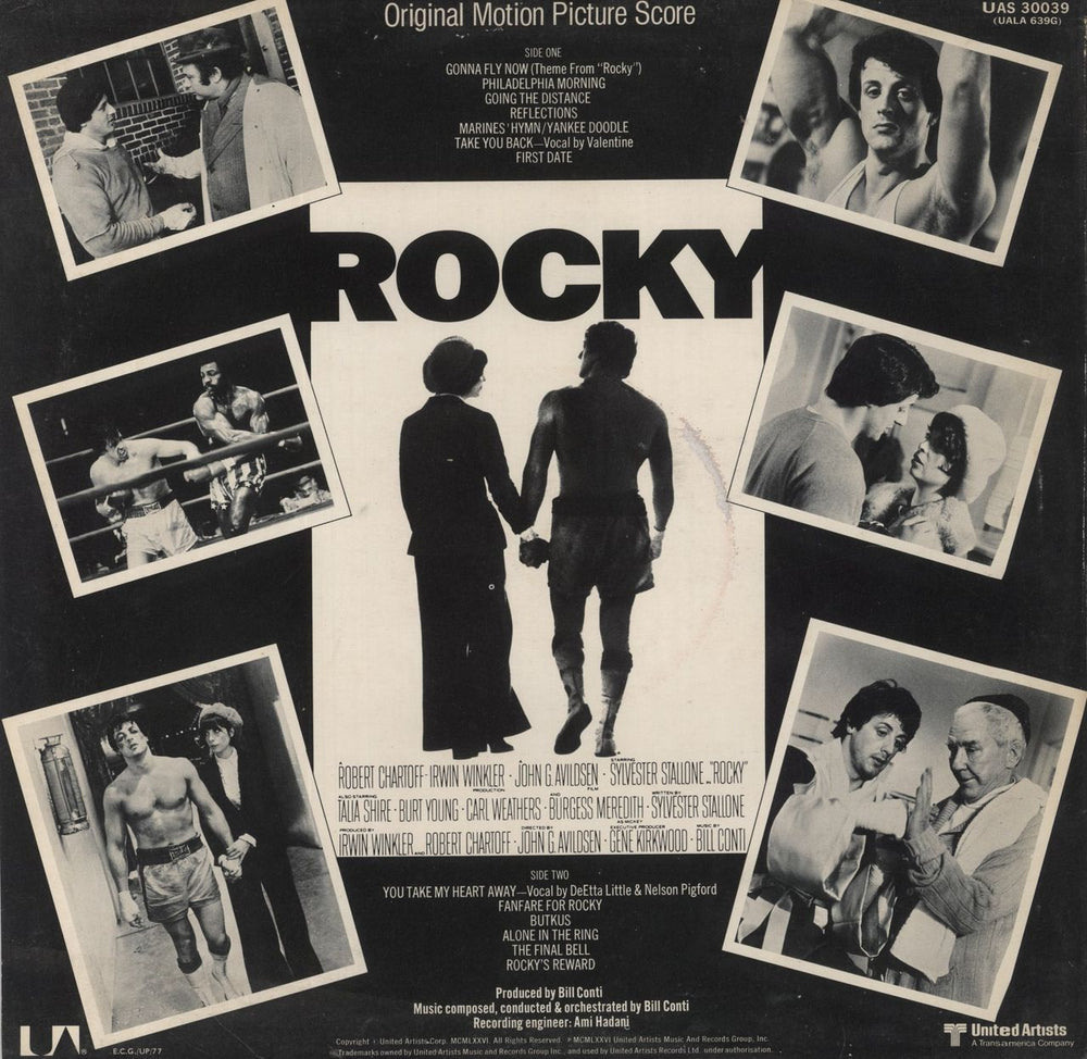 Bill Conti Rocky UK vinyl LP album (LP record)