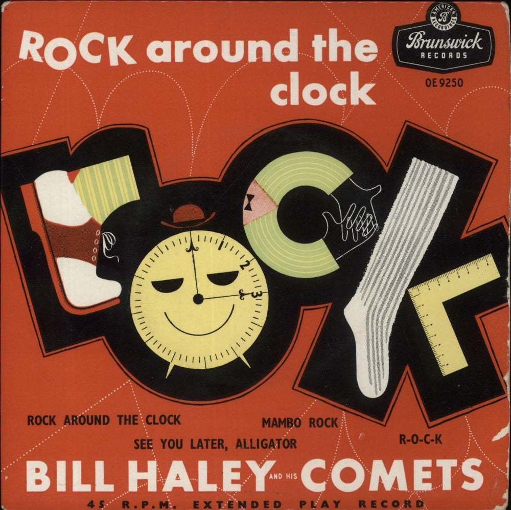 Bill Haley & The Comets Rock Around The Clock EP - 56/9 UK 7" vinyl single (7 inch record / 45) OE9250