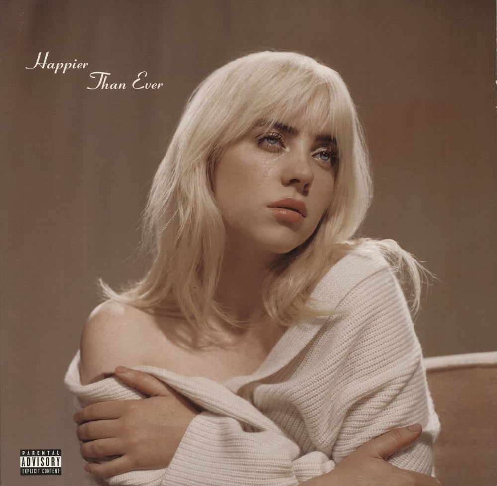 Billie Eilish Happier Than Ever - Pale Yellow Vinyl US 2-LP vinyl record set (Double LP Album) B0033889-01