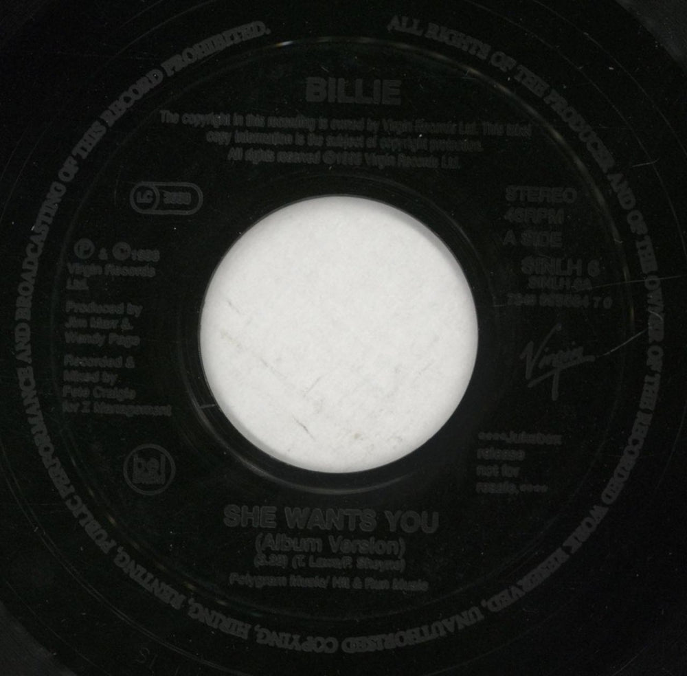 Billie Piper She Wants You UK 7" vinyl single (7 inch record / 45) B.L07SH861235