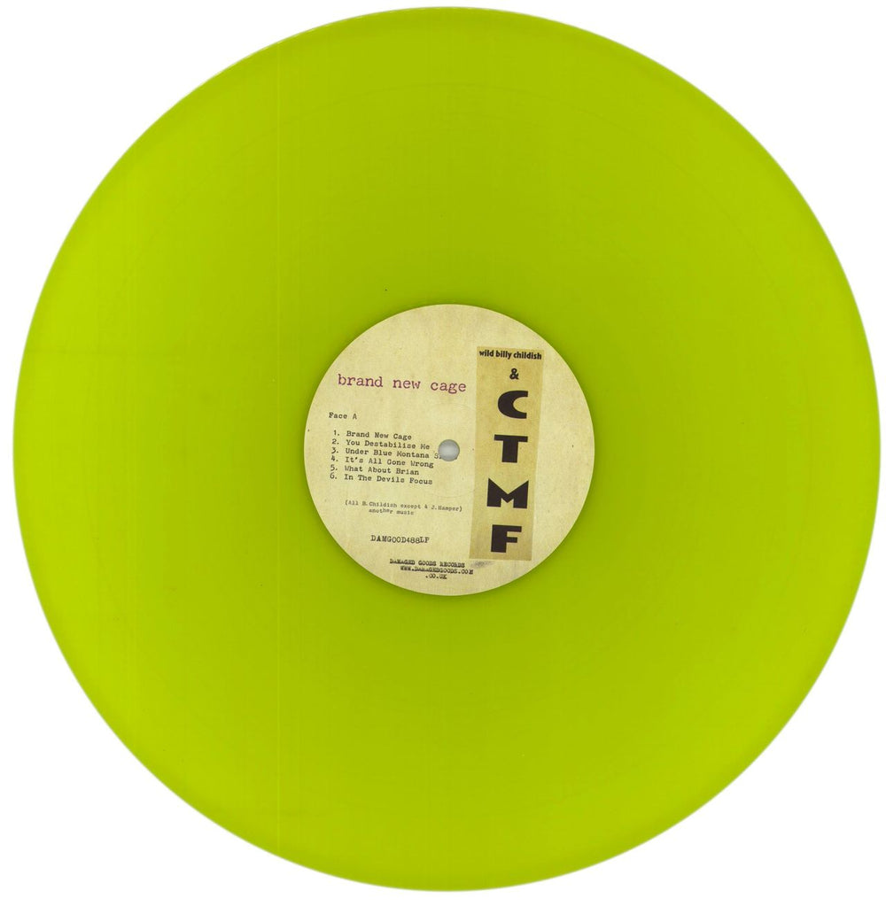 Billy Childish Brand New Cage - Yellow Vinyl UK vinyl LP album (LP record) BLCLPBR859525