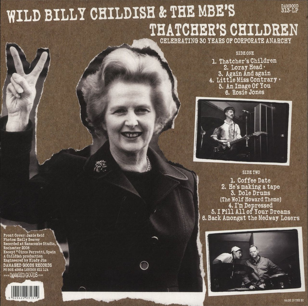 Billy Childish Thatcher's Children UK vinyl LP album (LP record) 5020422031319