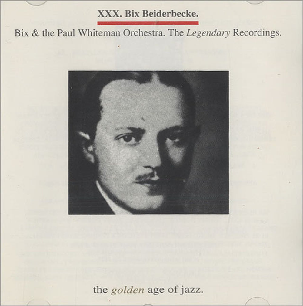 Bix Beiderbecke Bix & The Paul Whiteman Orchestra - The Legendary Recordings Italian CD album (CDLP) JZCD330