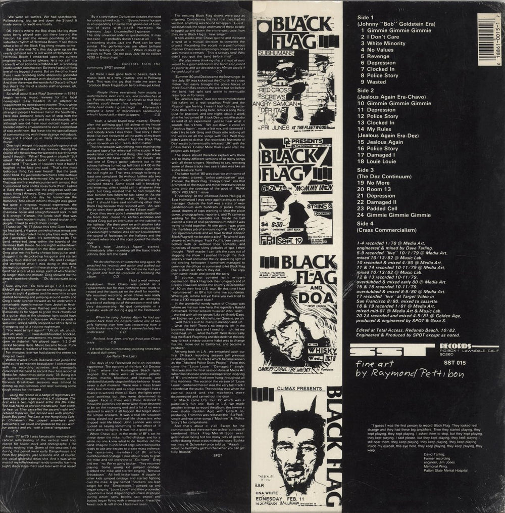 Black Flag Everything Went Black + Poster + Sticker US 2-LP vinyl record set (Double LP Album) 018861001517
