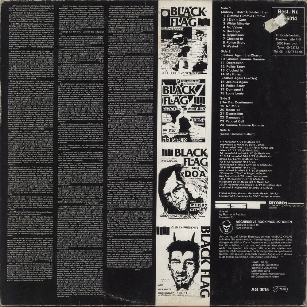 Black Flag Everything Went Black - VG German 2-LP vinyl record set (Double LP Album)