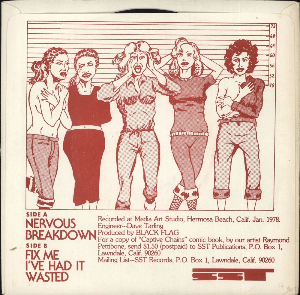 Black Flag Nervous Breakdown - 5th US 7" vinyl single (7 inch record / 45)