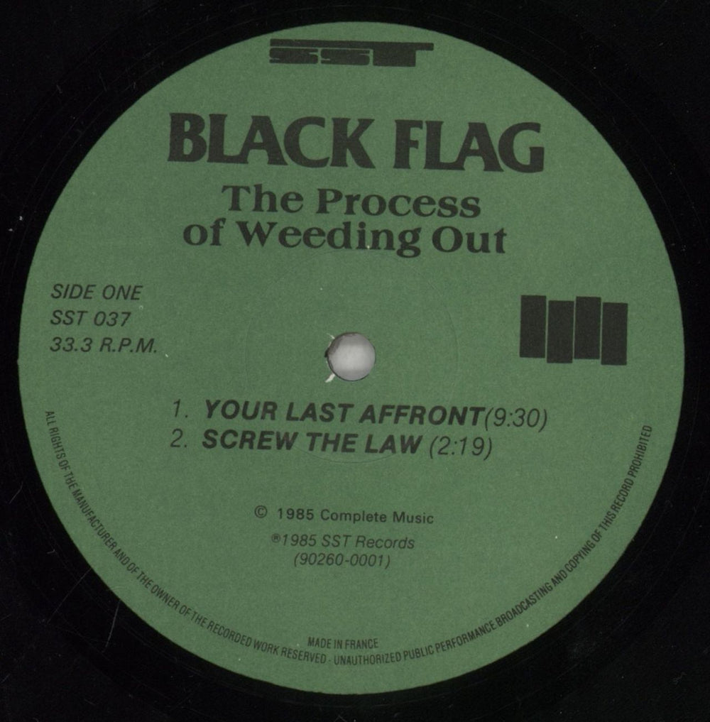Black Flag The Process Of Weeding Out UK 12" vinyl single (12 inch record / Maxi-single) BD712TH863303