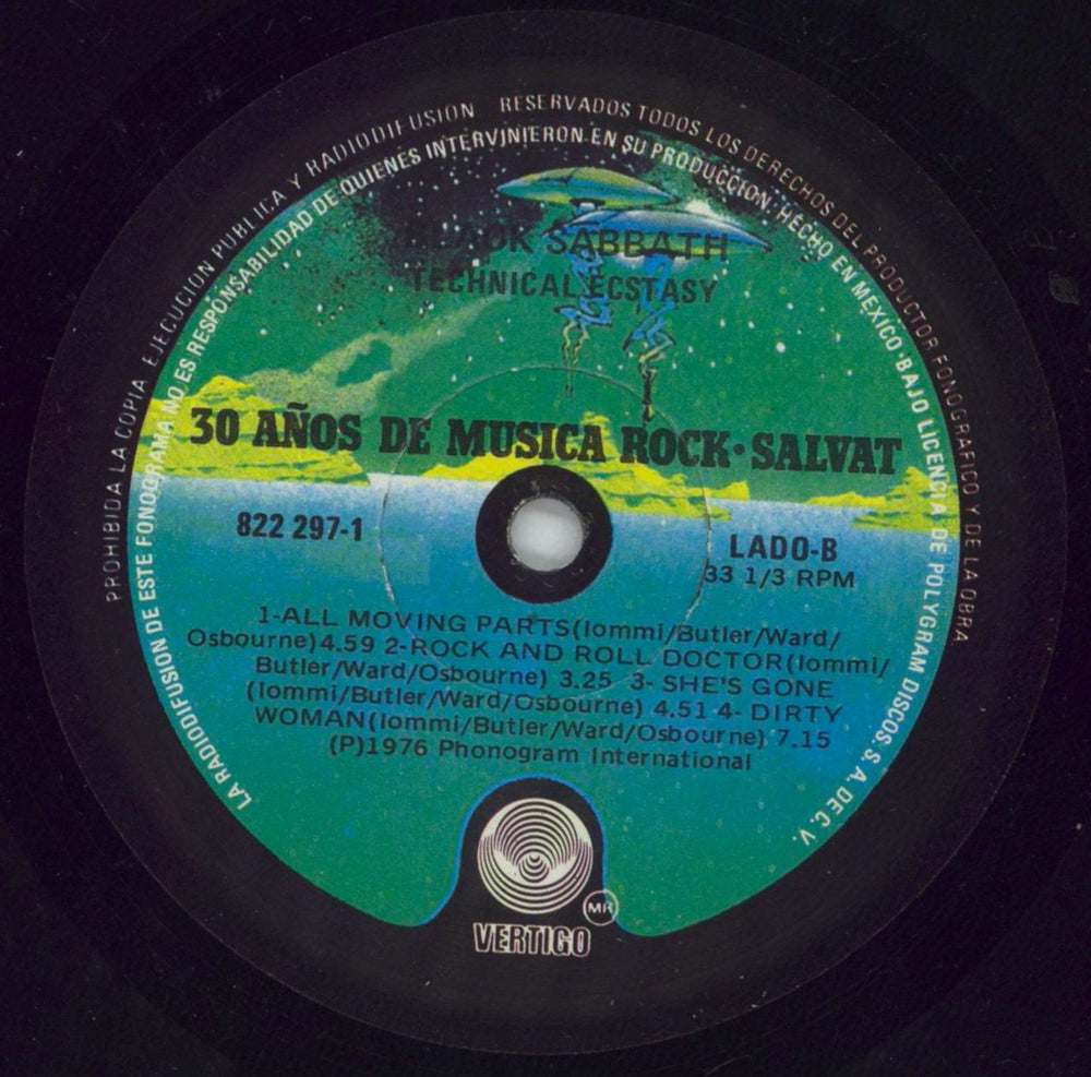 Black Sabbath 30 Anos De Musica Rock Mexican vinyl LP album (LP record) BLKLPAN146881