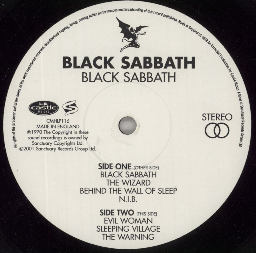 Black Sabbath Black Sabbath UK vinyl LP album (LP record) BLKLPBL175800