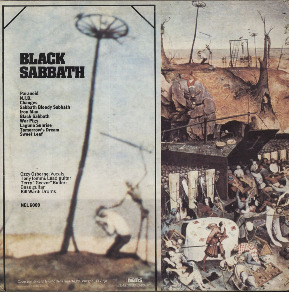 Black Sabbath Greatest Hits - Smooth Sleeve - VG UK vinyl LP album (LP record)