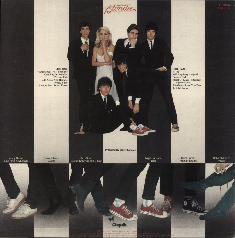 Blondie Parallel Lines Australian vinyl LP album (LP record)