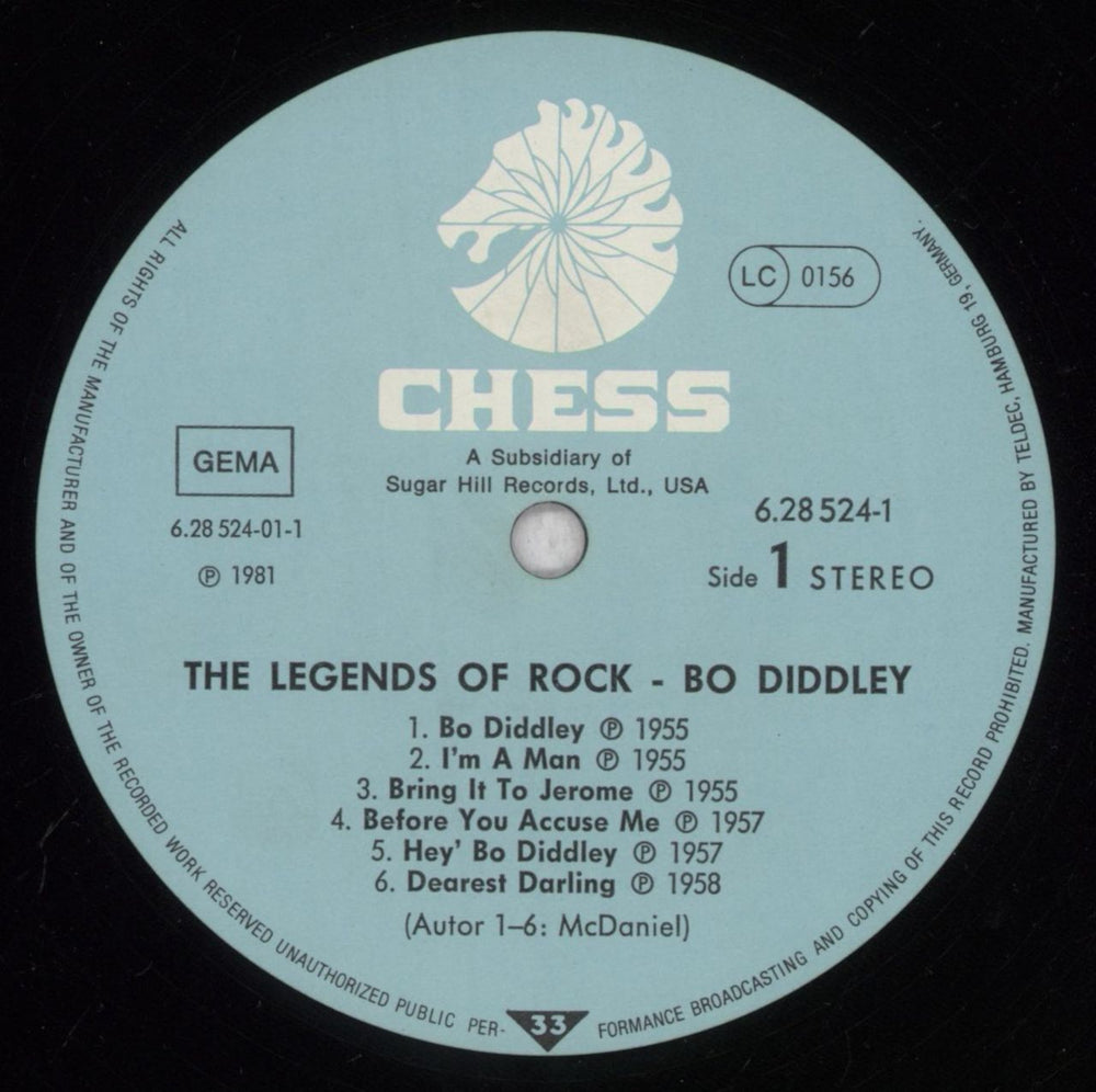 Bo Diddley The Legends Of Rock German 2-LP vinyl record set (Double LP Album) BOD2LTH842069