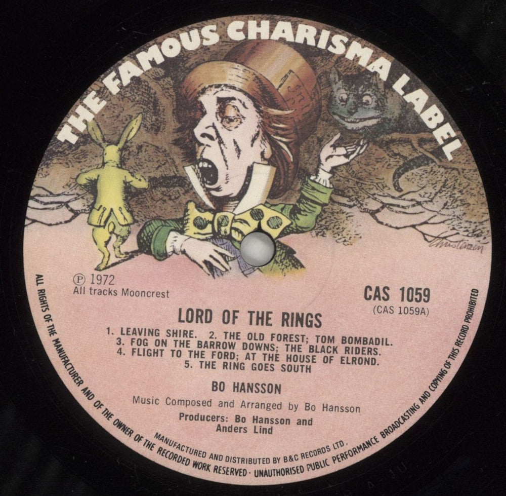 Bo Hansson Lord Of The Rings - 1st + Insert & Red Inner - EX UK vinyl LP album (LP record) BOHLPLO874521