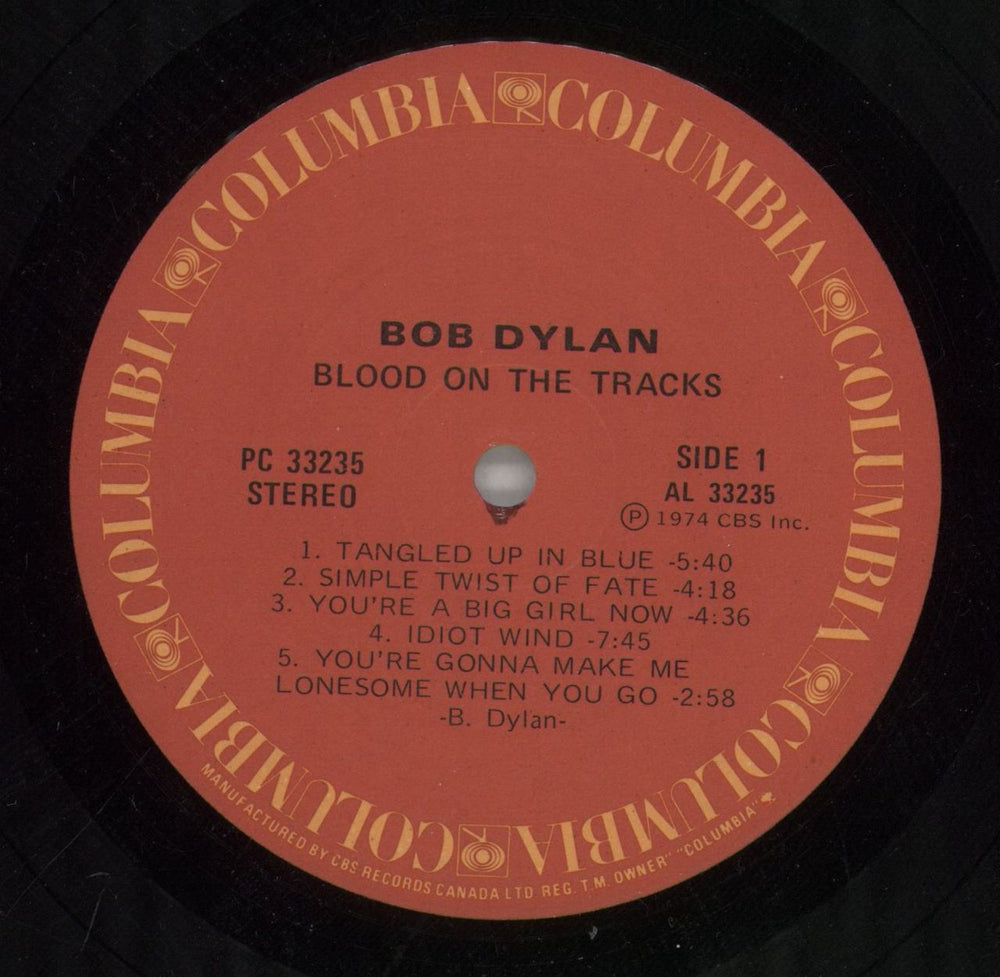 Bob Dylan Blood On The Tracks - Shrink US vinyl LP album (LP record) DYLLPBL454768