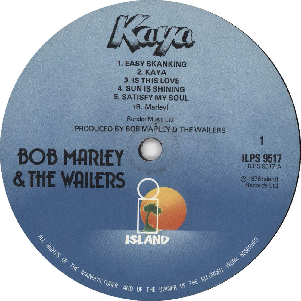 Bob Marley & The Wailers Kaya UK Vinyl LP — RareVinyl.com