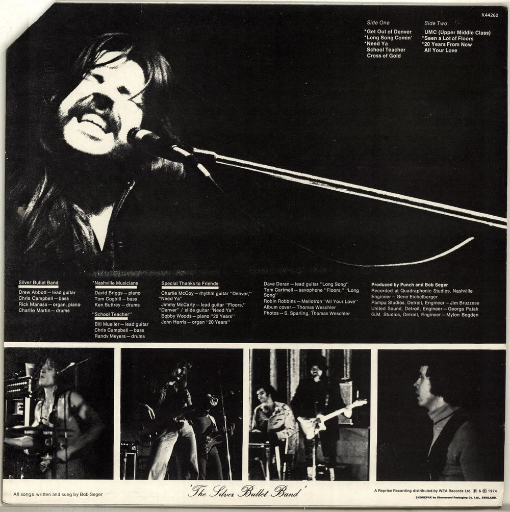 Bob Seger Seven UK vinyl LP album (LP record)