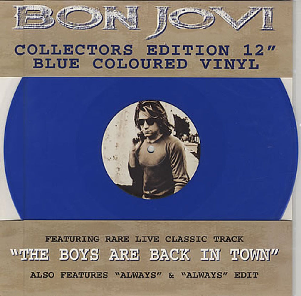 Bon Jovi Always - Blue Vinyl UK 12" vinyl single (12 inch record / Maxi-single) JOVG14