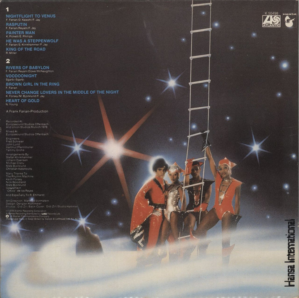 Boney M Nightflight To Venus UK vinyl LP album (LP record)